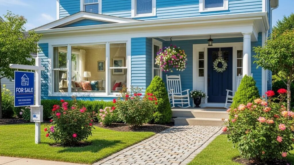 Beautifully painted residential home in York PA showcasing professional painting services