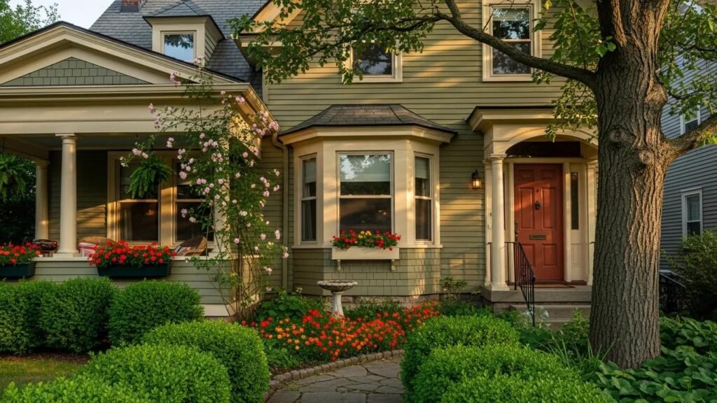 Charming York PA home exterior with a harmonious color palette enhancing curb appeal