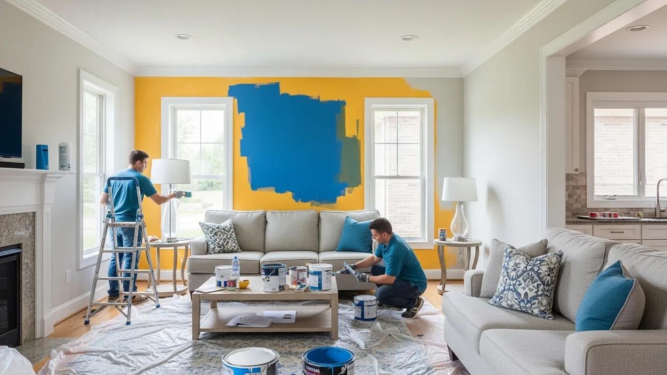 Interior painting service in a Gettysburg home, showcasing transformation and professional craftsmanship