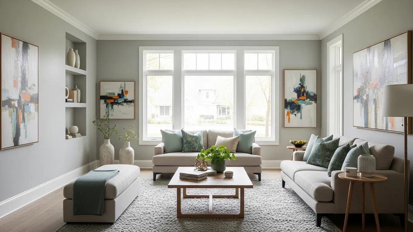 Beautifully painted interior living room demonstrating the impact of professional residential painting services